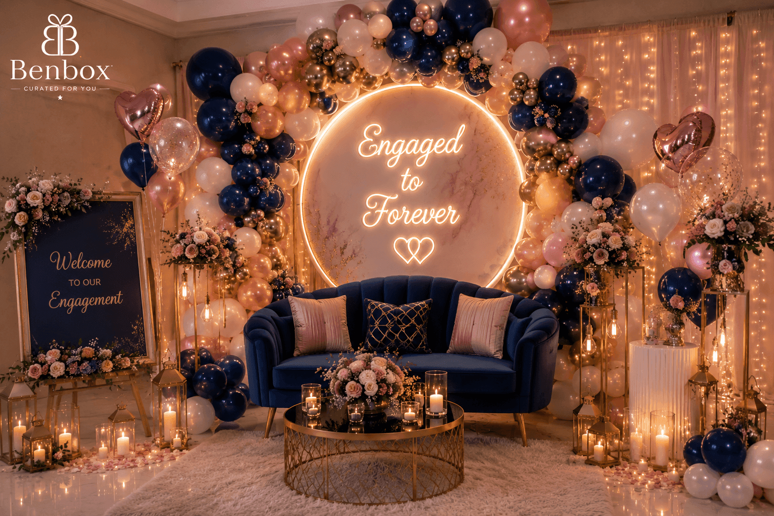 Royal Blue Engagement Luxe Setup — image 1